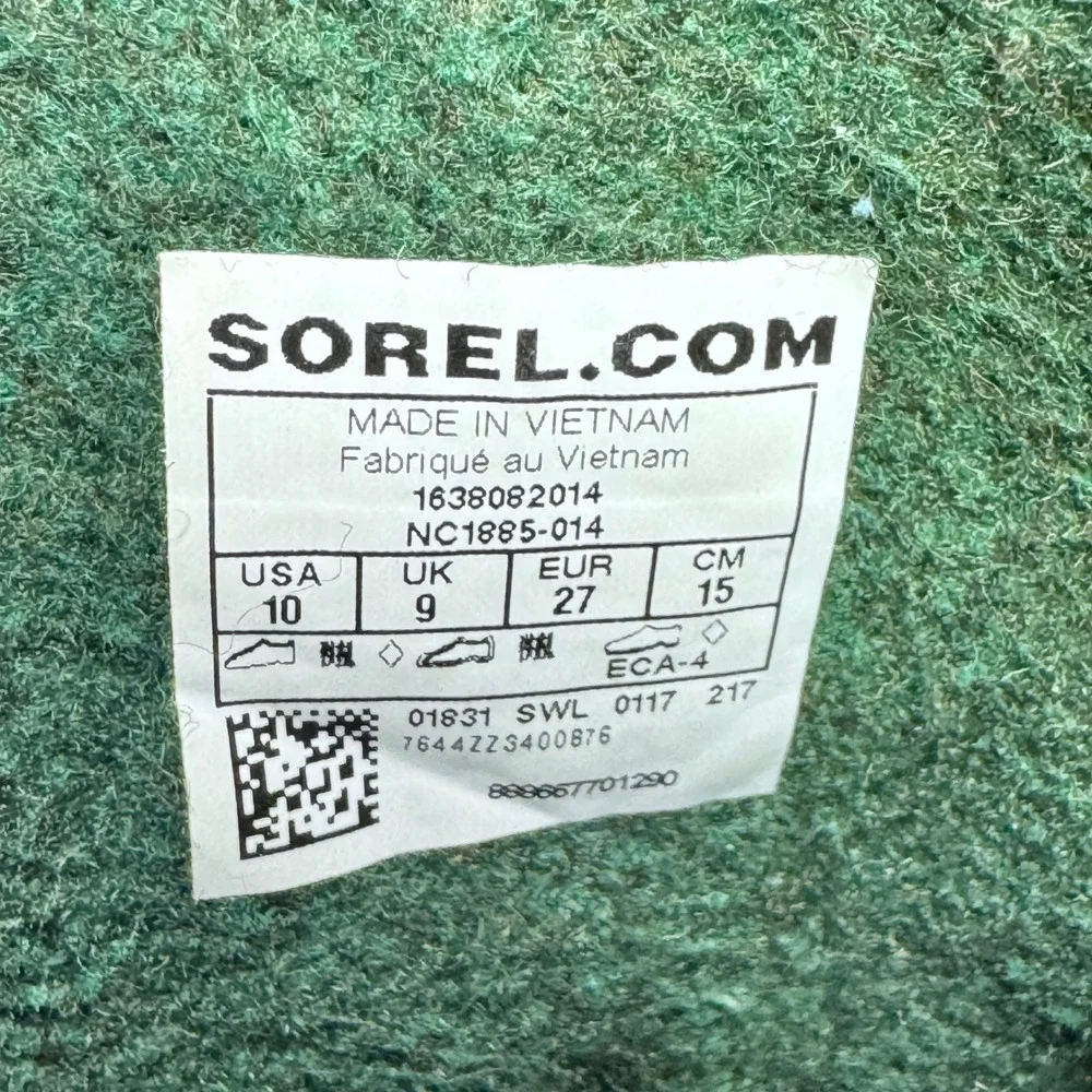 Sorel Flurry Kids Winter Snow Boots Blue Black Yellow NC1885-014 Size 10‎